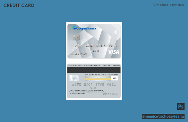 Costa Rica Coopealianza Visa Platinum Karte – Beispielvorschau